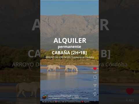 ALQUILER Cabaña 2H•1B Arroyo de Los Patos Traslasierra Córdoba