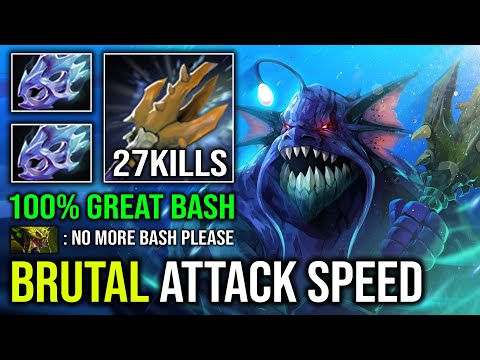 HOW TO SOLO MID SLARDAR 100% Great Bash Max Attack Speed Double Moon Shard Dota 2