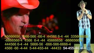 nº 443 Broken Down Cowboy ( John Fogerty ) tabl.arm.diat. G +chords guitar - mundharmonika