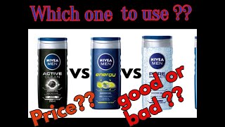 Nivea Showergel Review | Which shower gel to use #showergel#nivea#activecharcoal#energy#clean