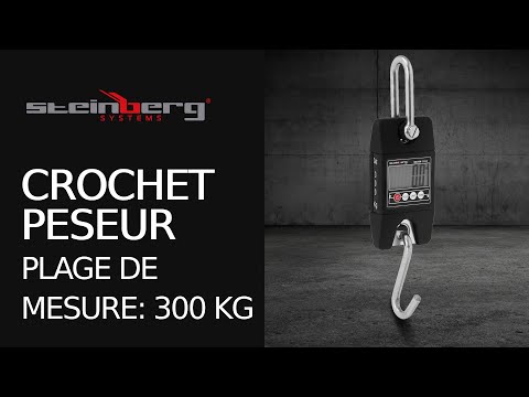 Vidéo - Crochet peseur - 300 kg / 100 g - noir - Basic