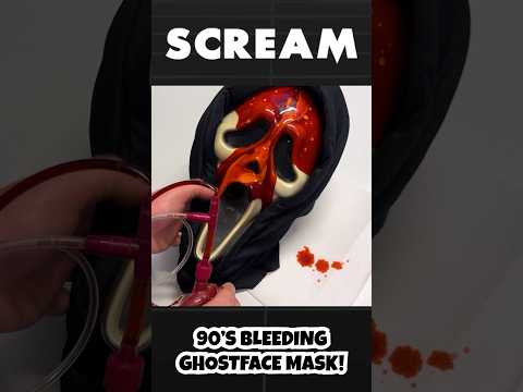 SCREAM Bleeding Ghostface Mask 😱 #scream #ghostface #halloween #mask #90s #shorts #memories
