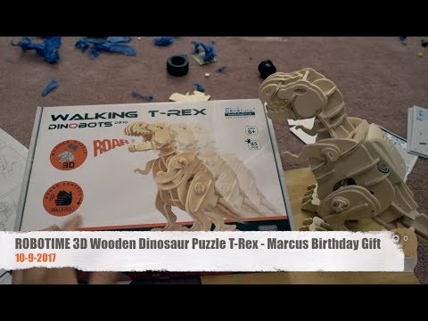 ROBOTIME 3D Wooden Dinosaur Puzzle T-Rex - Marcus Birthday Gift
