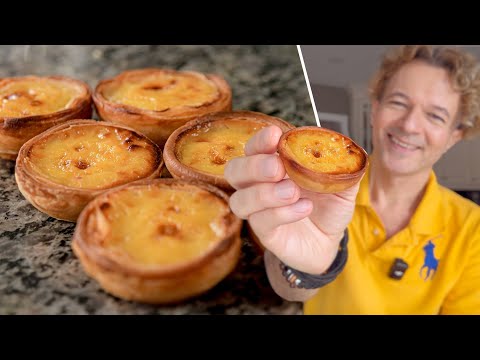 Самый вкусный десерт Португалии! Паштел де Ната | Pastel de Nata + бездрожжевое слоёное тесто