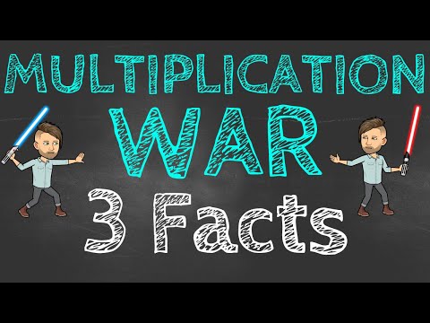Multiplication Facts | Multiplication War 3 Facts | Math with Mr. Bee