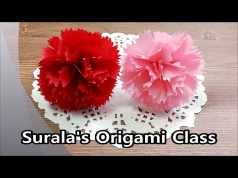 Origami – Carnation / 종이접기 – 카네이션 (어버이날, 스승의날)