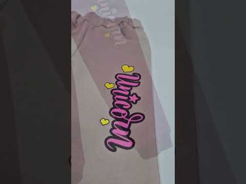 Костюм для девочки с принтом Единорог на молнии двунитка - фото 1 - id-p2139958520