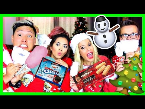 TRYING CHRISTMAS TREATS w/ HEART, REBECCA ZAMOLO, & MATT SLAYS Video