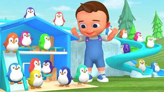 Learn Colors with Baby Penguin Wooden Play House Slider | Fun Learning Video for Kids Educational
