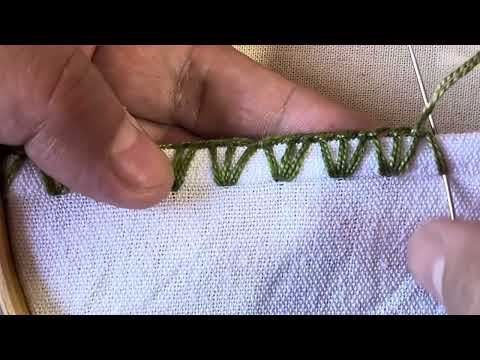 Ponto caseado com agulha de mão! #superdica