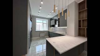 Современная угловая серая кухня Проект 56 фото 10