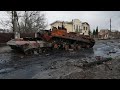 Destruction Burnt Out Russian Tanks In Bucha