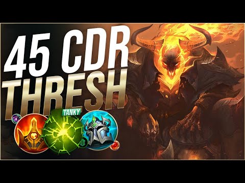 Machine Gun 45% CDR Thresh Build! Hook Every 3 Seconds - League of Legends