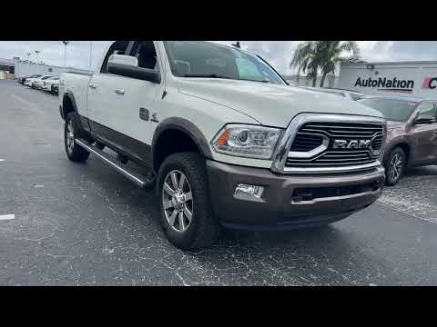 2018 Ram 2500 Longhorn Crew Cab Truck  Pearl White Cummings