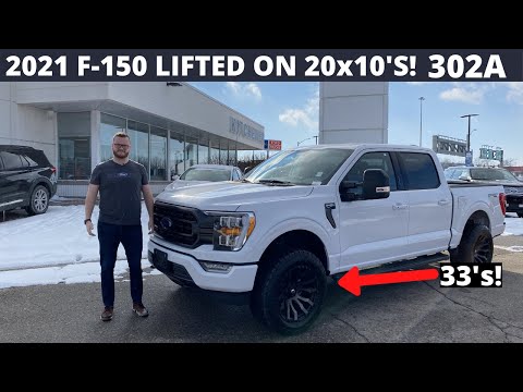 LIFTED ON 33'S! 2021 F-150 302a Lifted on 20x10 FUEL BLITZ Review and Walk around