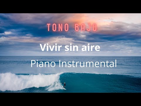 Pianocanta - Vivir sin aire - Maná (Karaoke con piano y letra en video) Tono Bajo