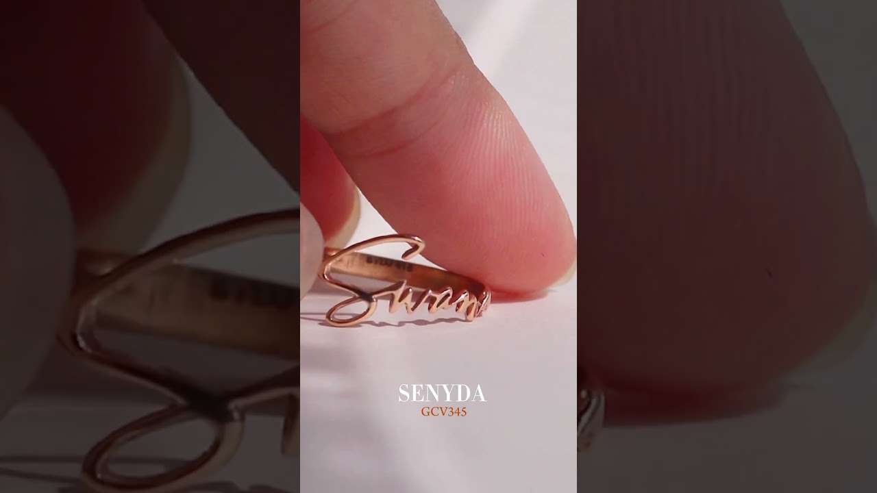 Nhẫn vàng hồng khắc tên bạn 🎁 #namering #name #customjewelry #cantho #khacten
