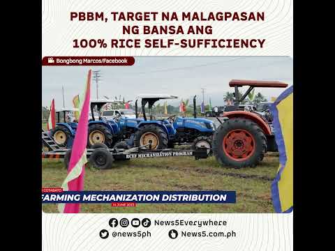 PBBM, ibinida ang ilang plano ng pamahalaan para maging rice self-sufficient ang bansa