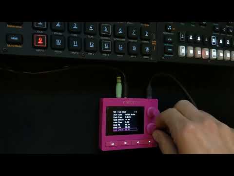 1010 Music Razzmatazz as a Cabinet Distortion effect unit for Elektron Digitone and Digitakt