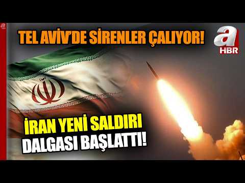 İran Yeni Saldırı Dalgası Başlattı... Tel Aviv'de Sirenler Çalıyor! | A Haber