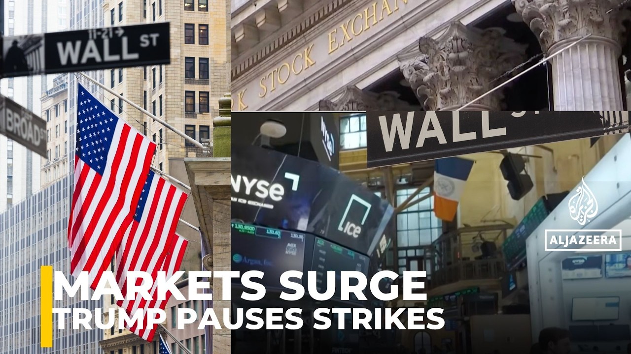 Markets surge as Trump pauses Iran strikes | Oil prices & global reaction