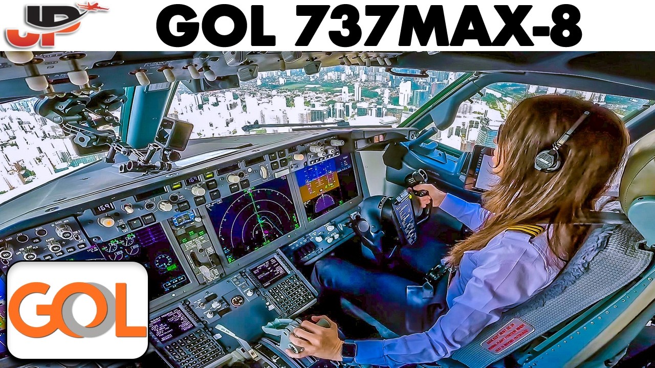 Stunning Flight from Rio to São Paulo in GOL 737MAX Cockpit🇧🇷✈️