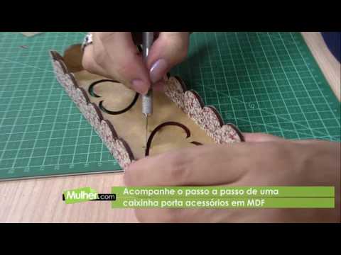 Caixinha Porta Acessórios em MDF por Claudia Niero - 21/04/2017 - Mulher.com - P2/2