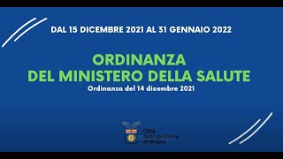 Ordinanza del Ministero della Salute 14 dicembre 2021