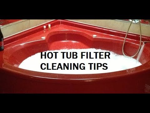 Hot tub filter cleaning