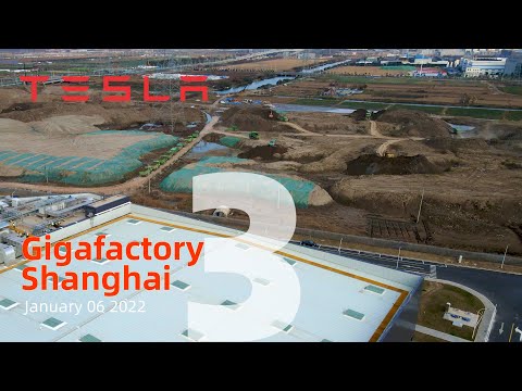 (January 06  2022) Tesla Gigafactory 3 Shanghai 4K Video