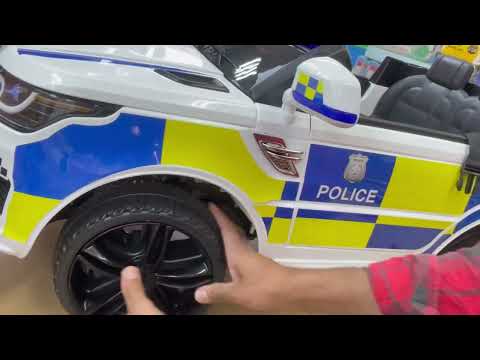 HOMCOM 12V Kid Electric Ride On Police Car w/ Remote Siren Bluetooth 3-6 Years 2024