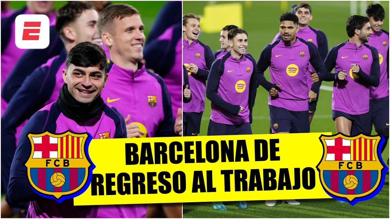 BARCELONA CELEBRÓ TRADICIONAL entrenamiento navideño. PEDRI, OLMO y ARAUJO DE VUELTA | Exclusivos