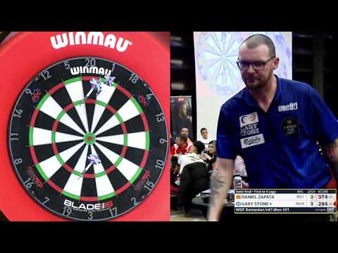 Daniel Zapata vs Gary Stone WDF Romanian Int´I Men 501 semi finals