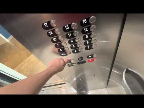 Slow #Otis #Gen2/#Skyrise Low-Rise elevators @ #Marriott #Marquis Houston, TX