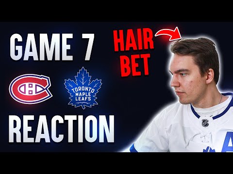 Finnish Toronto Maple Leafs fan reacts to Game 7 vs Montreal Canadiens and loses his hair in a bet