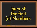 Sum of the First (n) Numbers Calculator Video