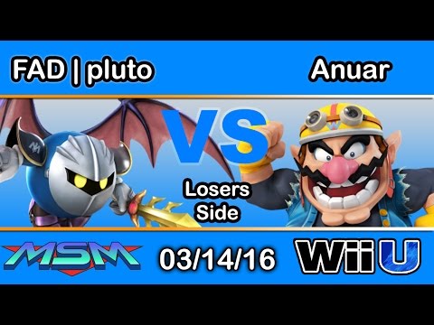 MSM 41 - FAD | pluto (Meta Knight) Vs. Anuar (Wario) Losers Side - Smash Wii U