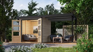 Aufbau vom Karibu Hybridgartenhaus