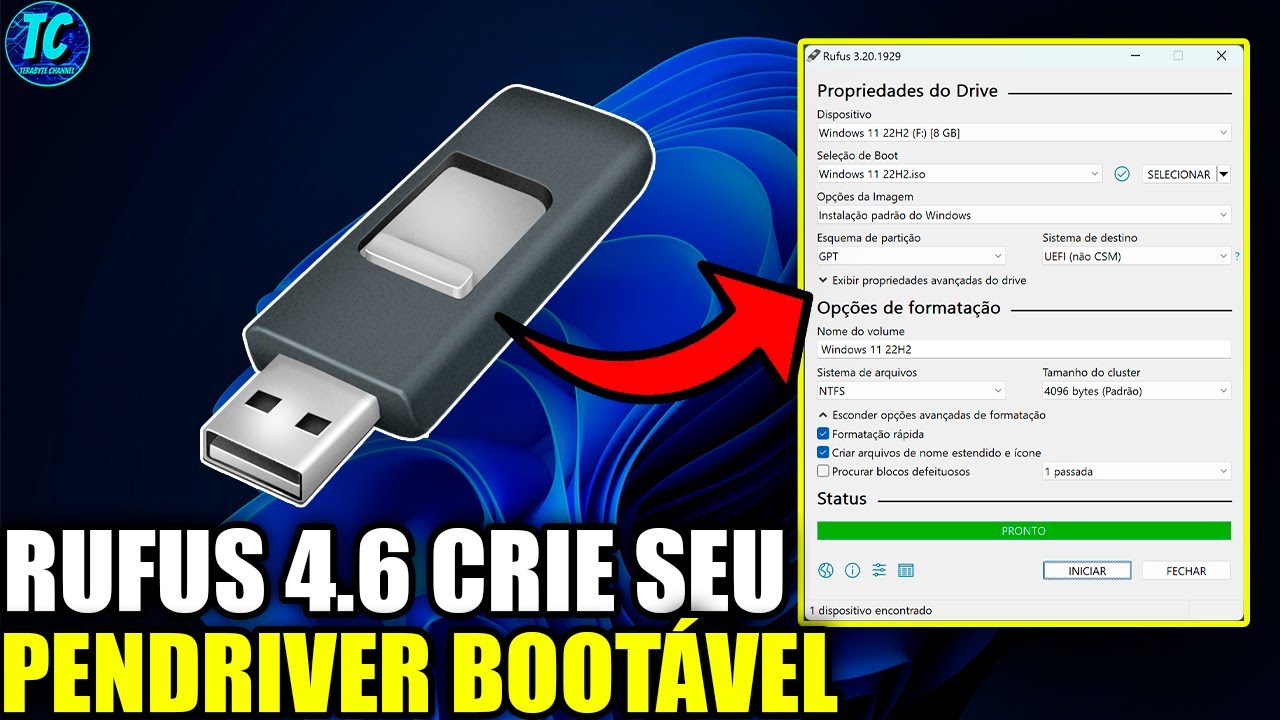 RUFUS 4.6 ATUALIZADO! APRENDA COMO CRIAR PENDRIVER BOOTAVEL!