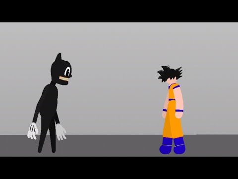 Cartoon Cat Vs Goku - Stick Nodes Animation