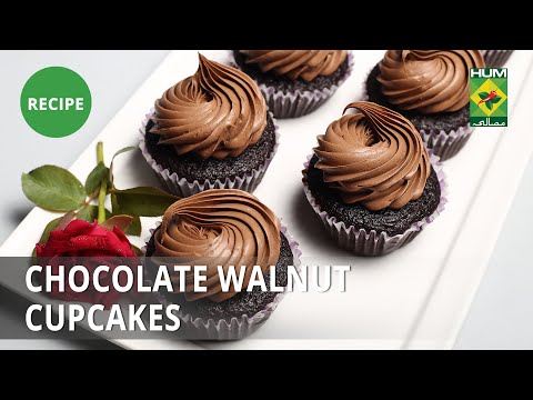 Chocolate Walnut Cupcakes Recipe | Masala Mornings | Masala TV | Shireen Anwar | Dessert
