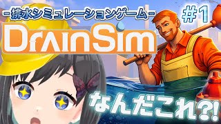 【DrainSim】#1 次のお仕事は……浸水した町の"水抜き"作業？！ 【Vtuber / 鵺惹あお】