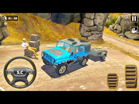 Offroad Cargo Jeep Driving 2021: Blue Jeep 4x4 Driving Simulator - Android Gameplay Walkthrough HD