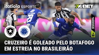 CRUZEIRO SOFRE NO SEGUNDO TEMPO E É GOLEADO PELO BOTAFOGO EM ESTREIA NO BRASILEIRÃO