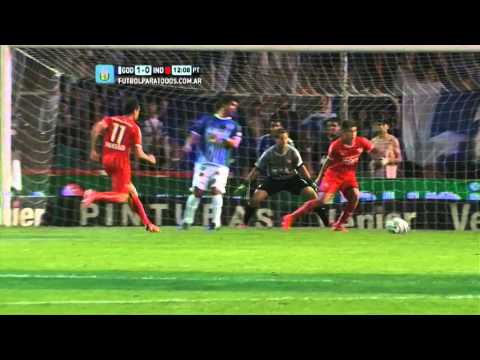 Zuqui coronó un gol de todo el equipo. Godoy Cruz 1 - Independiente 0. Primera 2014. Fecha 10. FPT.