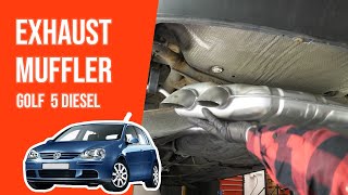 Youtube thumbnail of video "How to replace the exhaust muffler Golf 5 1.9 TDI 💨"