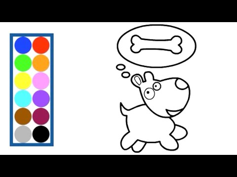 Rita och måla Vovvo - Färglägg Babblarnas hund - Babblarna Målarbilder