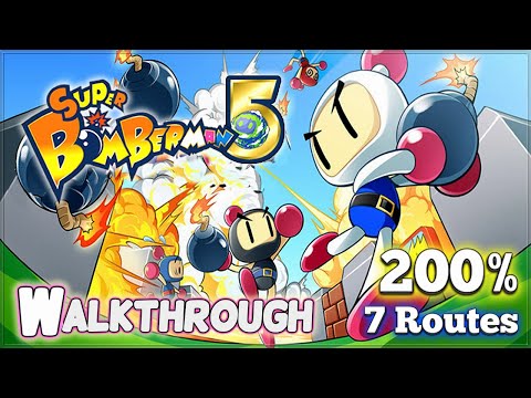 Super Bomberman 5 [SNES] - Walkthrough 200% / 7 Routes
