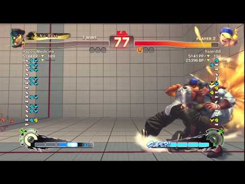 Happy Medicine (M.Bison/Dictator) vs. Hsien Chang (Yun) 2/4 SSF4:AE 2012 Xbox Live