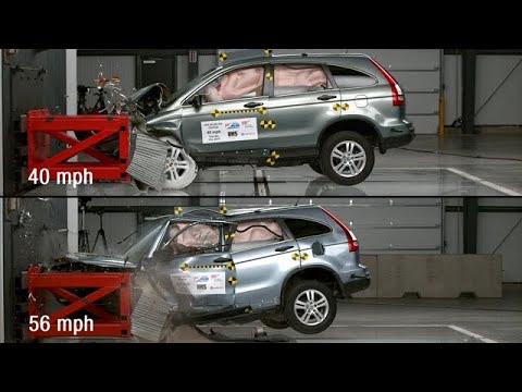 2010 Honda CRV (40), (50) And (56 MPH) AAA IIHS Humanetics Offset Crash Test